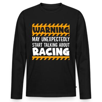 Rennstrecke Rennen Autorennen Autosport - Männer Premium Bio Langarmshirt - Schwarz - Vorne - Nico (187cm)