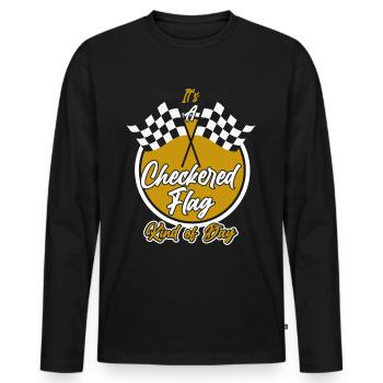 Racetrack Race Car Racing Autosport - Men's Premium Organic Long Sleeve Shirt - black - Front - Nico (187cm)
