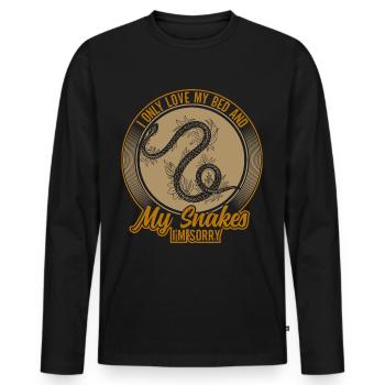 Snake owners Snake lovers Snakes - Men's Premium Organic Long Sleeve Shirt - black - Front - Nico (187cm)