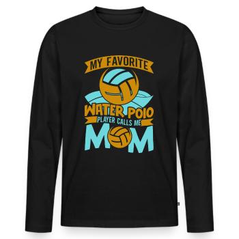 Water polo player water polo team coach - Men's Premium Organic Long Sleeve Shirt - black - Front - Nico (187cm)