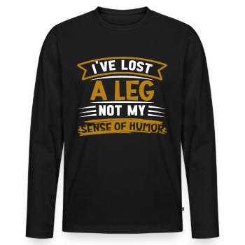 Wheelchair leg amputation consciousness amputation - Men's Premium Organic Long Sleeve Shirt - black - Front - Nico (187cm)