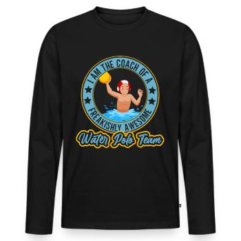 Water polo player water polo team coach - Men's Premium Organic Long Sleeve Shirt - black - Front - Nico (187cm)