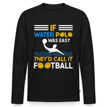 Water polo player water polo team coach - Men's Premium Organic Long Sleeve Shirt - black - Front - Nico (187cm)