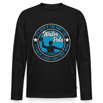 Water polo player water polo team coach - Men's Premium Organic Long Sleeve Shirt - black - Front - Nico (187cm)
