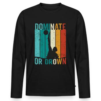 Water polo player water polo team coach - Men's Premium Organic Long Sleeve Shirt - black - Front - Nico (187cm)