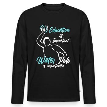 Water polo player water polo team coach - Men's Premium Organic Long Sleeve Shirt - black - Front - Nico (187cm)
