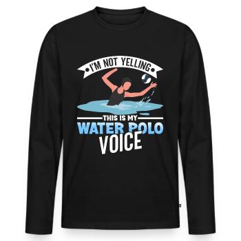 Water polo player water polo team coach - Men's Premium Organic Long Sleeve Shirt - black - Front - Nico (187cm)