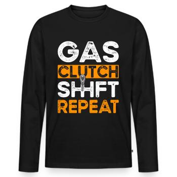 Drag Racing Drag Racer Car Racing - Men's Premium Organic Long Sleeve Shirt - black - Front - Nico (187cm)