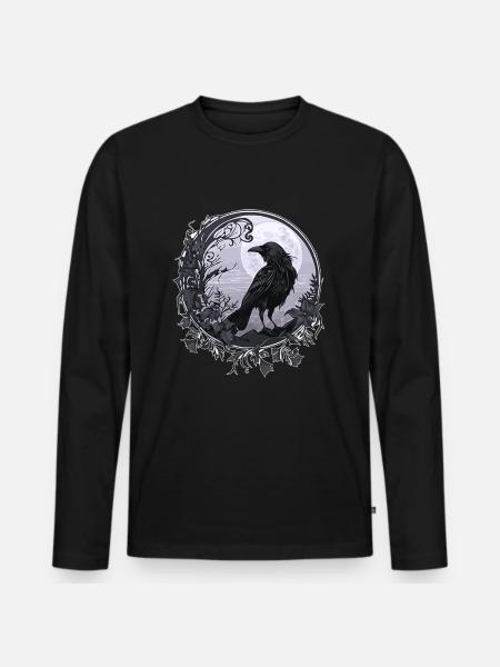 Raven Crow - Men's Premium Organic Long Sleeve Shirt - black