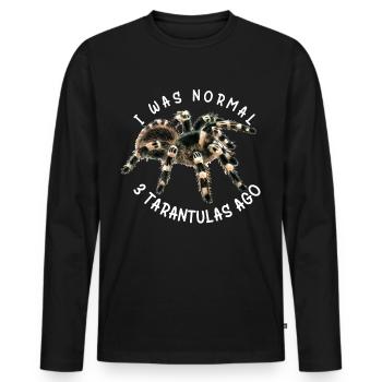 Tarantula Spiders Pet Tarantulas Collector - Men's Premium Organic Long Sleeve Shirt - black - Front - Nico (187cm)