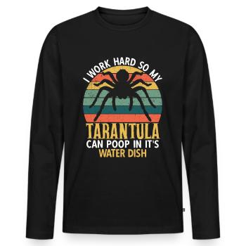 Tarantula Spiders Pet Tarantula Collector - Men's Premium Organic Long Sleeve Shirt - black - Front - Nico (187cm)