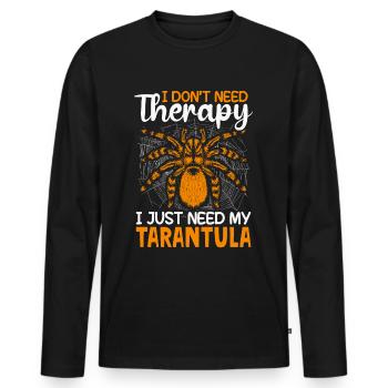 Tarentule Araignées Pet Tarentules Collectionneur - T-shirt manches longues Premium bio Homme - noir - Devant - Nico (187cm)