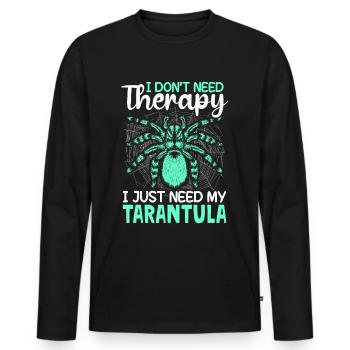 Tarantula Spiders Pet Tarantulas Collector - Men's Premium Organic Long Sleeve Shirt - black - Front - Nico (187cm)
