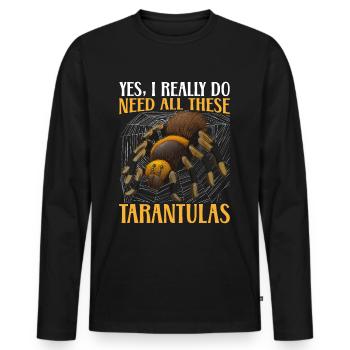 Vogelspinne Papa Vogelspinnen Sammler Vogelspinne - Männer Premium Bio Langarmshirt - Schwarz - Vorne - Nico (187cm)