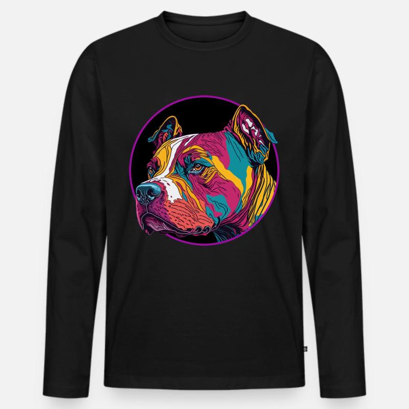 Pitpull - Männer Premium Bio Langarmshirt - Schwarz