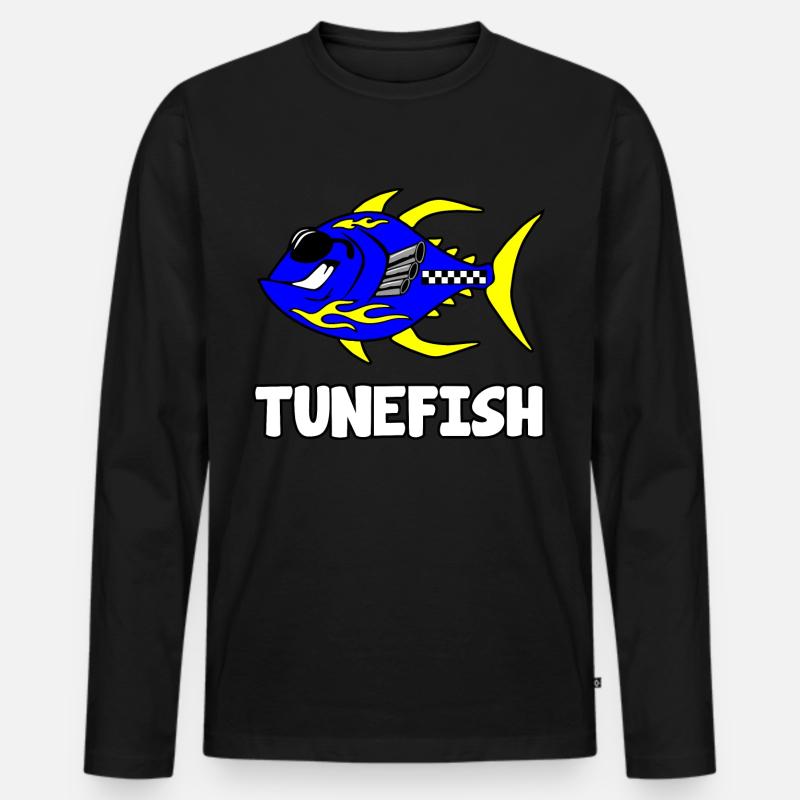 Tunefish - Männer Premium Bio Langarmshirt - Schwarz
