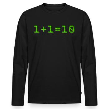 Informatik Informatiker Humor Geschenk - Männer Premium Bio Langarmshirt - Schwarz - Vorne - Nico (187cm)