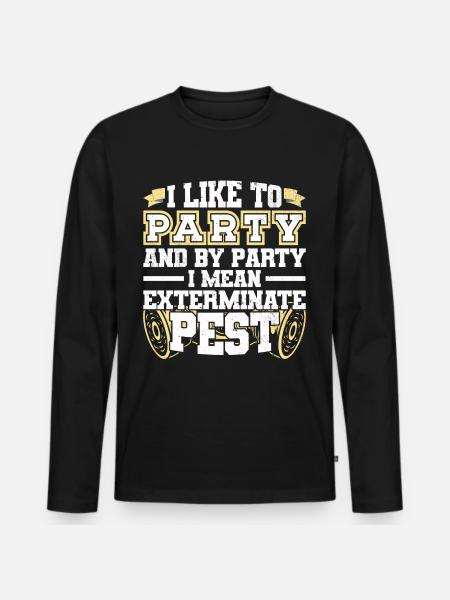 Schädlingsbekämpfung Beruf | Kammerjäger Geschenke - Männer Premium Bio Langarmshirt - Schwarz