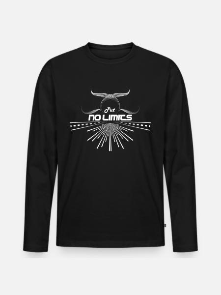 Put no Limits - without limit - Men's Premium Organic Long Sleeve Shirt - black