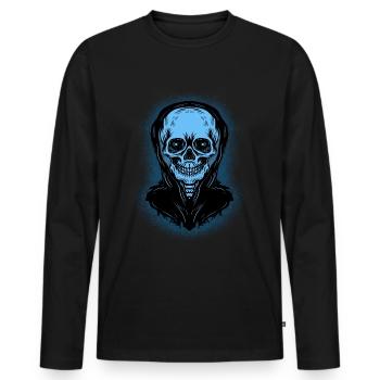 Halloween Costume Spider Monster Spooky Skull - Men's Premium Organic Long Sleeve Shirt - black - Front - Nico (187cm)