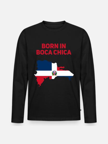 Boca Chica Dominican Republic - Men's Premium Organic Long Sleeve Shirt - black