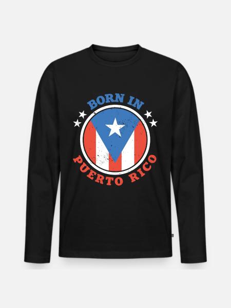 Puerto Rico - Men's Premium Organic Long Sleeve Shirt - black