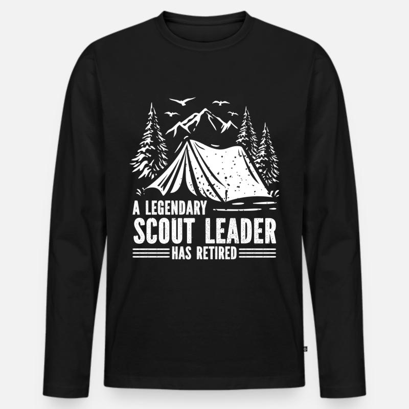 Pfadfinderleiter | Pfadfinder Scouting Geschenk - Männer Premium Bio Langarmshirt - Schwarz