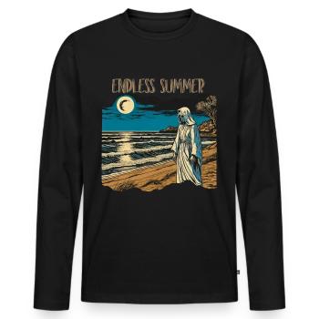 Endless Summer - Men's Premium Organic Long Sleeve Shirt - black - Front - Nico (187cm)
