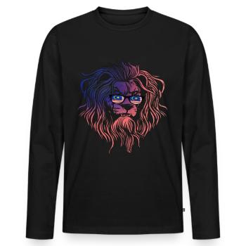 Malaysia - Men's Premium Organic Long Sleeve Shirt - black - Front - Nico (187cm)
