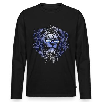 Israel - Men's Premium Organic Long Sleeve Shirt - black - Front - Nico (187cm)