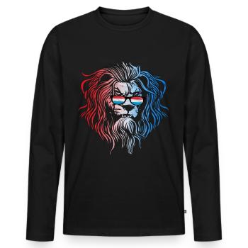Luxembourg - Men's Premium Organic Long Sleeve Shirt - black - Front - Nico (187cm)