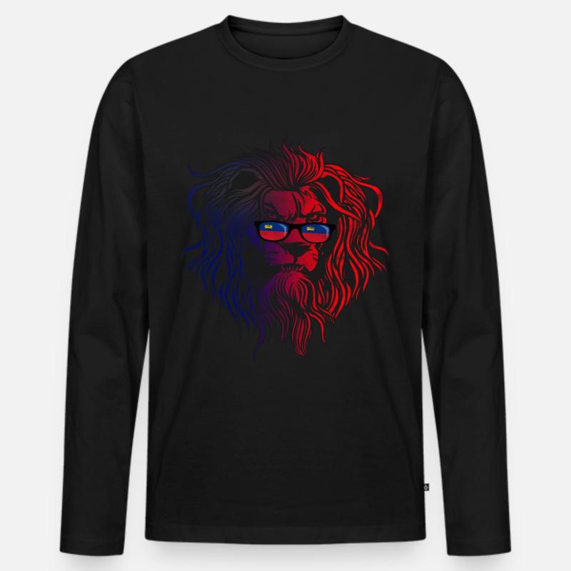 Liechtenstein - Männer Premium Bio Langarmshirt - Schwarz