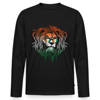 Ivory Coast - Men's Premium Organic Long Sleeve Shirt - black - Front - Nico (187cm)