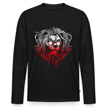 Malte - T-shirt manches longues Premium bio Homme - noir - Devant - Nico (187cm)
