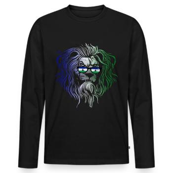 Lesotho - Männer Premium Bio Langarmshirt - Schwarz - Vorne - Nico (187cm)