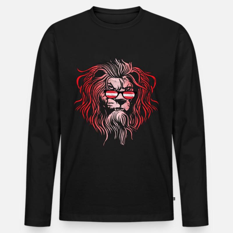Österreich - Männer Premium Bio Langarmshirt - Schwarz