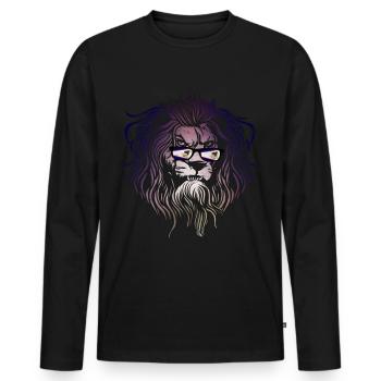 Samoa américaines - T-shirt manches longues Premium bio Homme - noir - Devant - Nico (187cm)