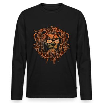 Bali - Männer Premium Bio Langarmshirt - Schwarz - Vorne - Nico (187cm)