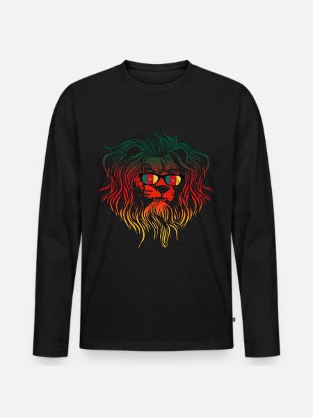 Cameroon - Men's Premium Organic Long Sleeve Shirt - black