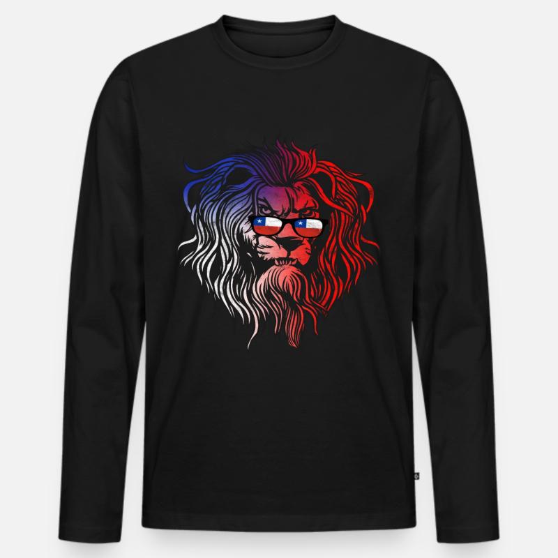 Chile - Männer Premium Bio Langarmshirt - Schwarz