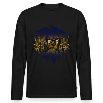 Barbade - T-shirt manches longues Premium bio Homme - noir - Devant - Nico (187cm)