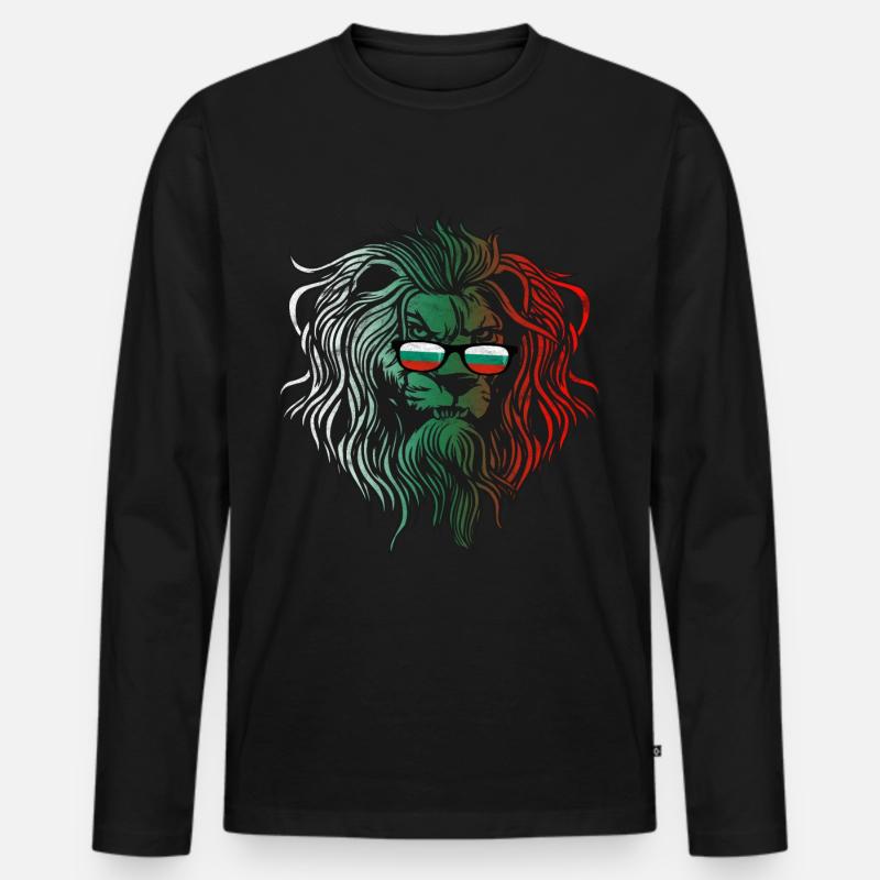 Bulgarien - Männer Premium Bio Langarmshirt - Schwarz