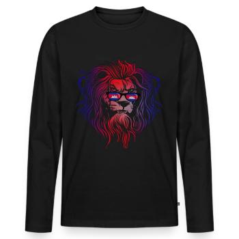 Cambodge - T-shirt manches longues Premium bio Homme - noir - Devant - Nico (187cm)