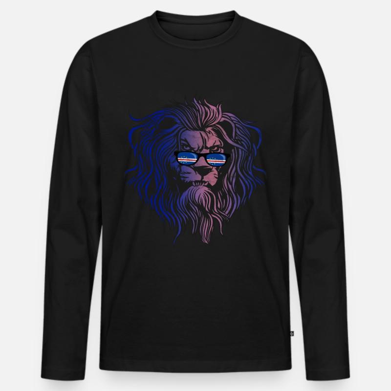 Kap Verde - Männer Premium Bio Langarmshirt - Schwarz