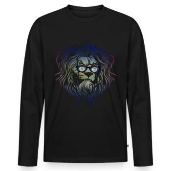 Belize - Männer Premium Bio Langarmshirt - Schwarz - Vorne - Nico (187cm)
