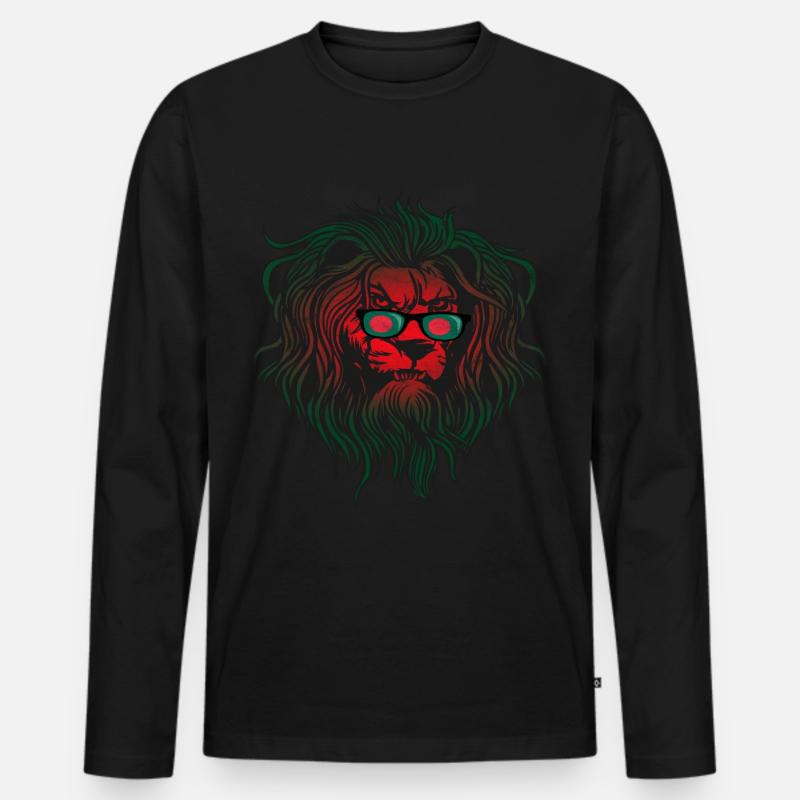 Bangladesch - Männer Premium Bio Langarmshirt - Schwarz
