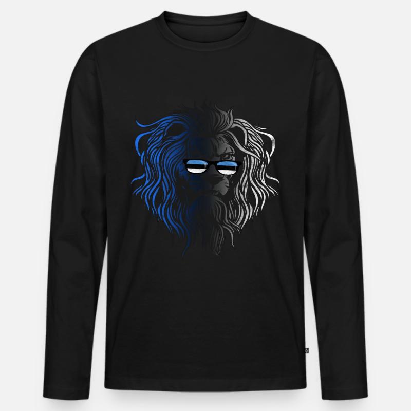 Estland - Männer Premium Bio Langarmshirt - Schwarz