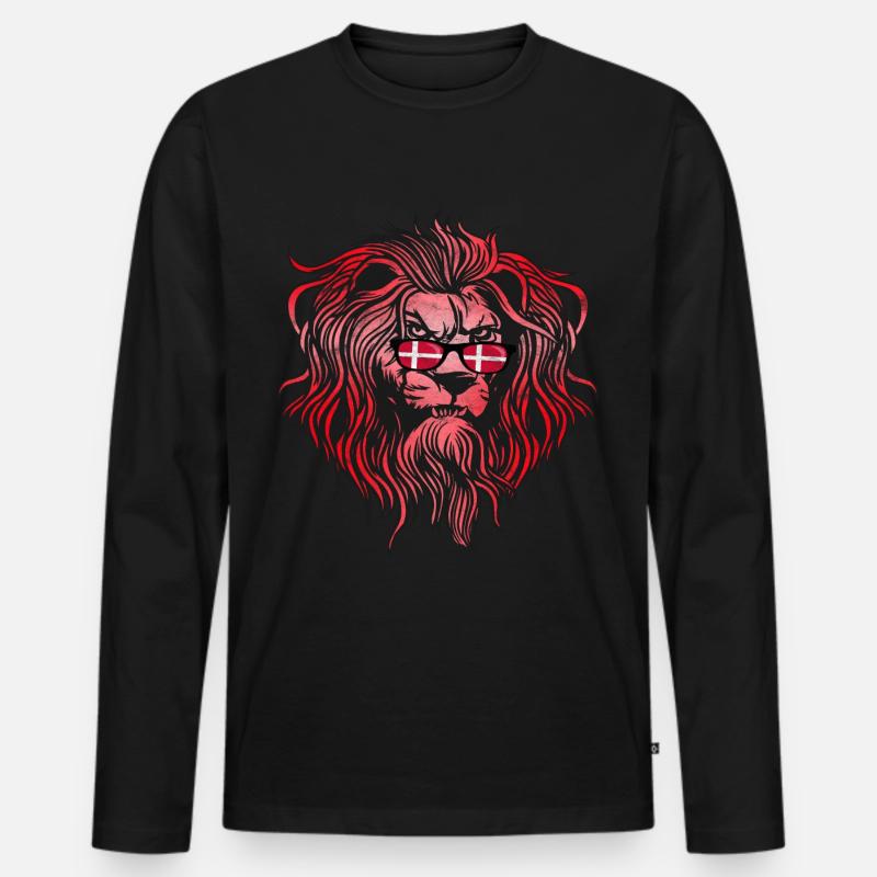 Dänemark - Männer Premium Bio Langarmshirt - Schwarz
