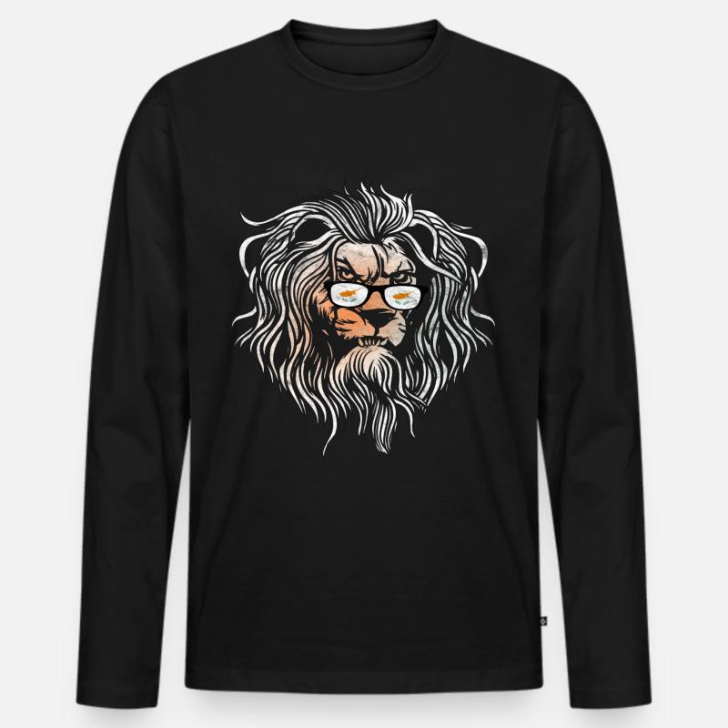Zypern - Männer Premium Bio Langarmshirt - Schwarz