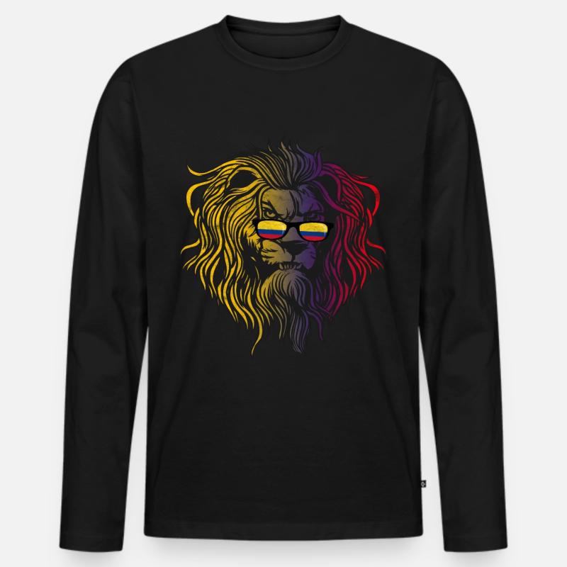 Kolumbien - Männer Premium Bio Langarmshirt - Schwarz